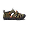 Keen Little Kids' Seacamp II CNX | Dark Olive/Gold Flame