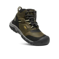 Keen Big Kids' Ridge Flex Waterproof Boot | Dark Olive/Dusky Citron -Keen 26e630dd37e27f7aa6e96e397597d5aef03686b9