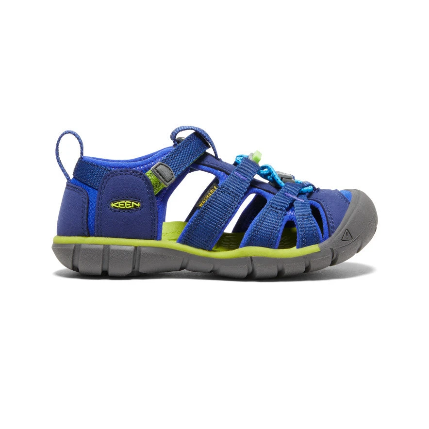 Keen Little Kids' Seacamp II CNX | Blue Depths/Chartreuse 1 Keen Little Kids' Seacamp II CNX | Blue Depths/Chartreuse