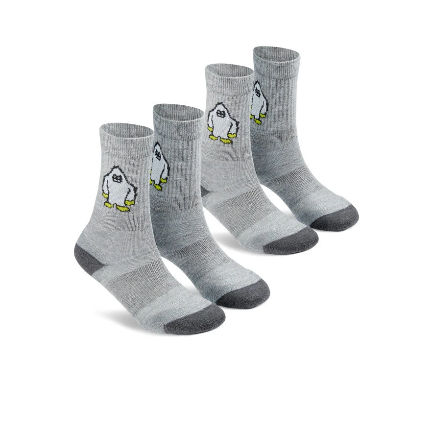Keen Kids' Comfy Crew Socks 2-Pack | Gray Yeti Print 1 Keen Kids' Comfy Crew Socks 2-Pack | Gray Yeti Print