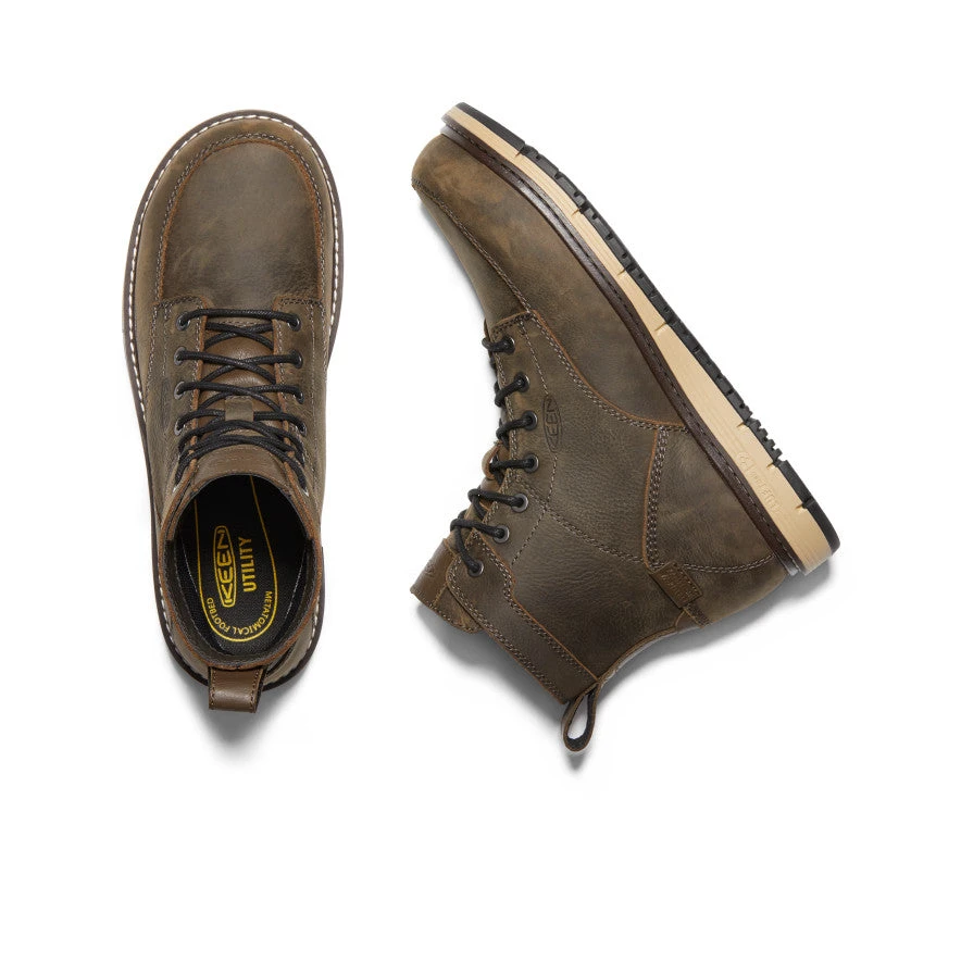 Keen Men's San Jose 6" Waterproof Boot (Aluminum Toe) | Cascade Brown/Black 4 Keen Men's San Jose 6" Waterproof Boot (Aluminum Toe) | Cascade Brown/Black - Image 4