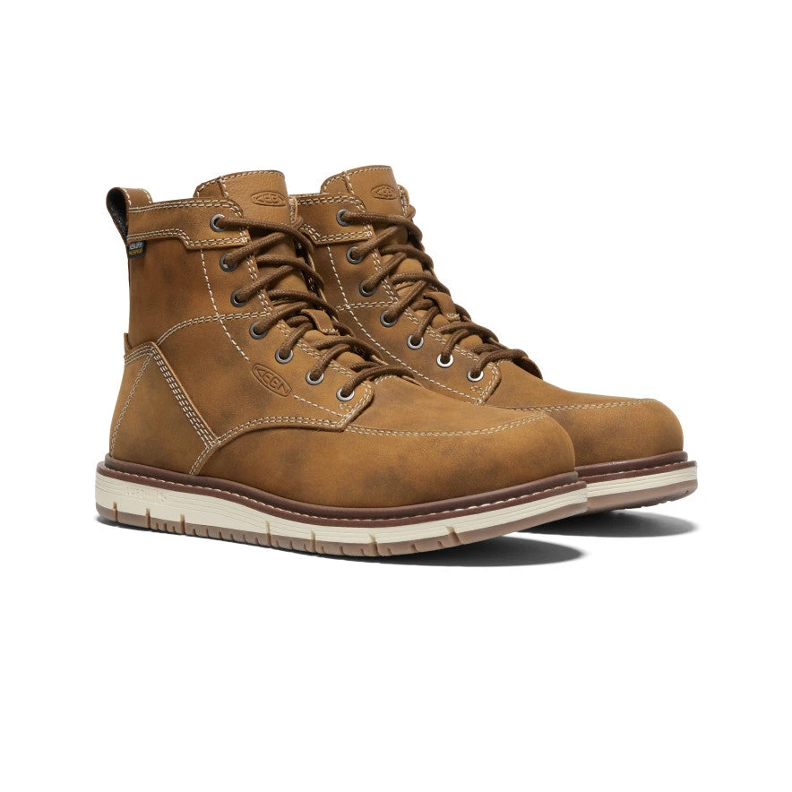 Keen Women's San Jose 6" Waterproof Boot (Aluminum Toe) | Almond/Gum 2 Keen Women's San Jose 6" Waterproof Boot (Aluminum Toe) | Almond/Gum - Image 2