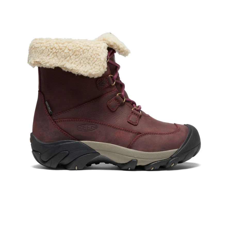 Keen Women's Betty Waterproof Short Boot | Burgundy/Brindle 1 Keen Women's Betty Waterproof Short Boot | Burgundy/Brindle