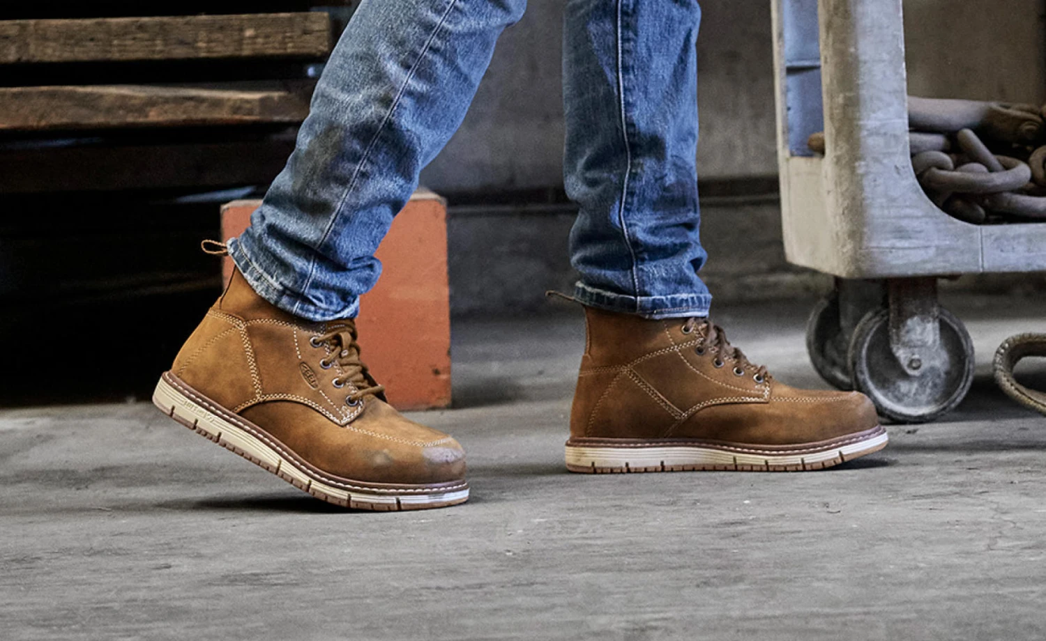 Keen Women's San Jose 6" Waterproof Boot (Aluminum Toe) | Almond/Gum 5 Keen Women's San Jose 6" Waterproof Boot (Aluminum Toe) | Almond/Gum - Image 5