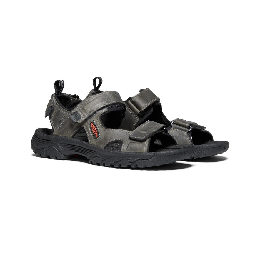Keen Men's Targhee III Open Toe Sandal | Grey/Black 2 Keen Men's Targhee III Open Toe Sandal | Grey/Black - Image 2