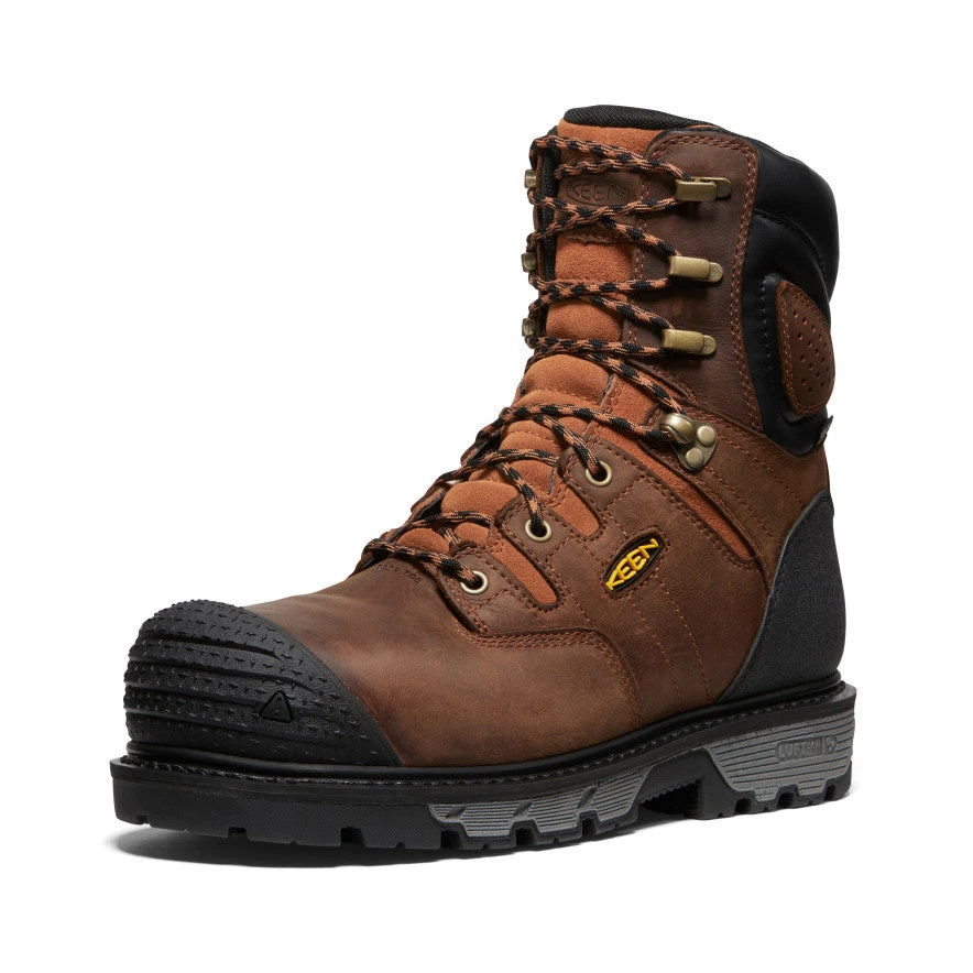Keen Men's Camden 8" Insulated Waterproof Boot (Carbon-Fiber Toe) | Leather Brown/Black 3 Keen Men's Camden 8" Insulated Waterproof Boot (Carbon-Fiber Toe) | Leather Brown/Black - Image 3