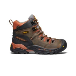 Keen 9 Keen Men's Pittsburgh 6" Waterproof Boot (Soft Toe) | Cascade Brown/Bombay Brown