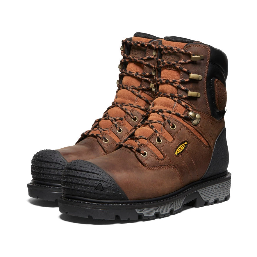 Keen Men's Camden 8" Insulated Waterproof Boot (Carbon-Fiber Toe) | Leather Brown/Black 2 Keen Men's Camden 8" Insulated Waterproof Boot (Carbon-Fiber Toe) | Leather Brown/Black - Image 2